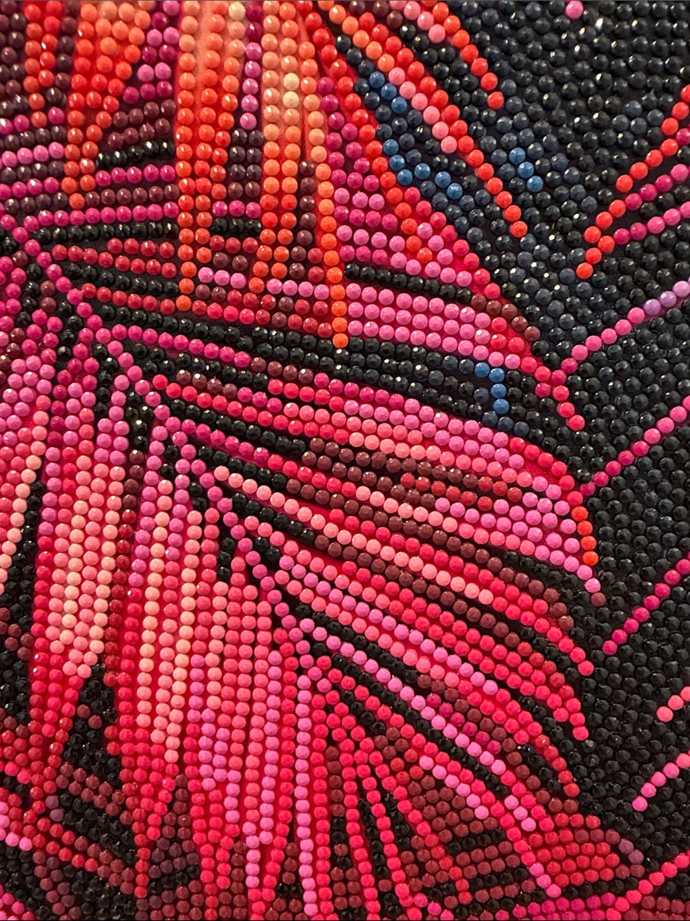 Hand Crafted Colorful Palms Tropical Diamond Art Ready To Hang 11”x 14” - Picture 5 of 6